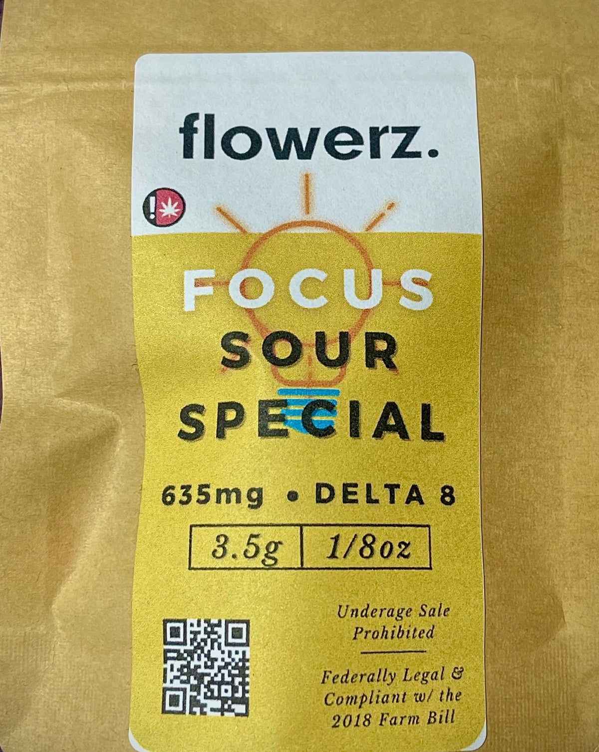 Flowerz | Focus - Sour Special | THC infused Delta 8 | 3.5 grams